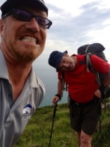 Yep, Tim and Chris in another silly moment on the Camino del Norte